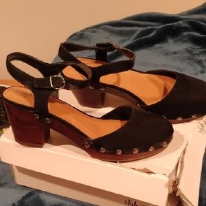 Style & Co. Black and Brown Mules with Studded Detail